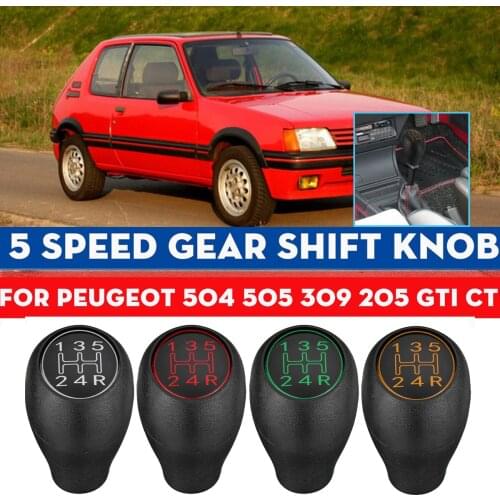 Car Gear Shift Knob Manual Transmission Replaceable Cap Cover 5 Speed Shifter Adapter Lever For Peugeot 504 505 309 205 GTI CTI