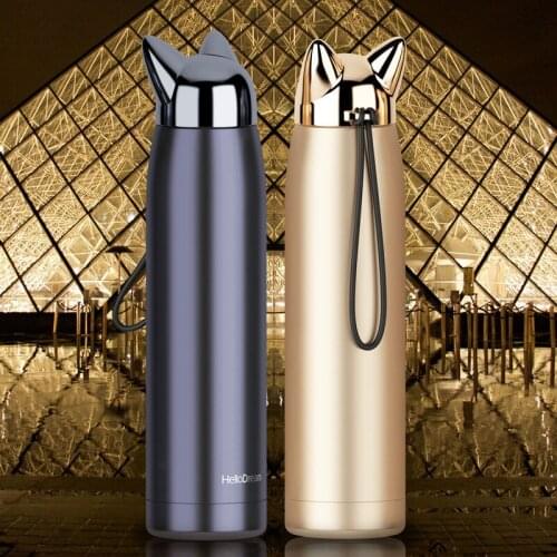 320ml Stainless Steel Cute Water Bottle Thermos Thermal Keep Hot and Cold Insulated Vacuum Flask for Sport Garrafa Termica