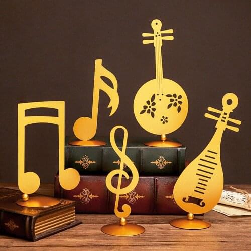 Nordic Figurines Iron Musical Note Musical Instrument Decoration Creative Home Wine Cabinet Porch TV Cabinet Desktop Decoration