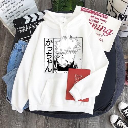 Anime My Hero Academia Bakugou Hoodies Sweatshirt Men Women Winter Pullover Hooded Streetswear Casual Oversized Hoody