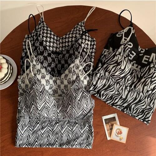 New Fashion Women Letter Printed Summer Camis Crop Top Female Casual Tank Tops Vest Sleeveless Cool Streetwear Club High Street