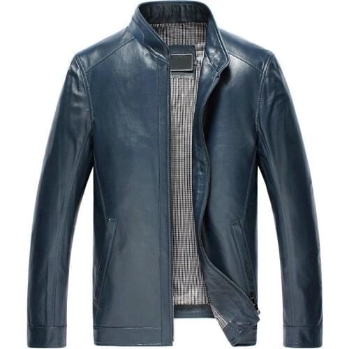 YOLANFAIRY Mens Leather Jacket Autumn Winter Jacket Men Genuine Sheepskin Coat Plus Size Jackets 4xl 5xl Chaqueta Mujer MY1575