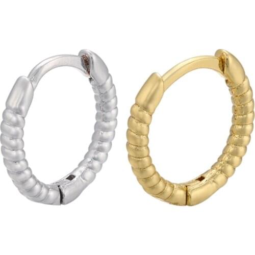 ZHUKOU gold/silver color basic hoop earrings for women DIY handmade thread earrings accessories supplies wholesale model:VE320