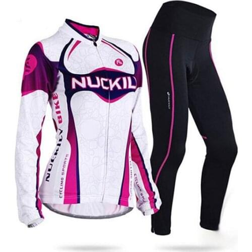 Women Sun-Proof Lycra Cycling Jersey Set 2021 Fashion Sport Road Bike Clothing Long Blouse Female Bicycle Clothes MTB Dress Kit