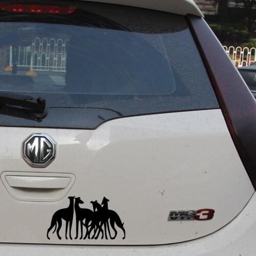 1 PCS 2 Colors United Fight Team Greyhounds Dog Pets Deep Friendship Car Sticker Window Bumper Kayak Car Decor Vinyl Decal