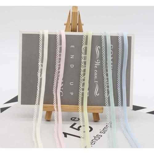 13mm 8Yard Colorful Transparent Lace Elastic Band Sewing Underwear Clothing Bra Women Hair Accessories Ribbon Trim Decor