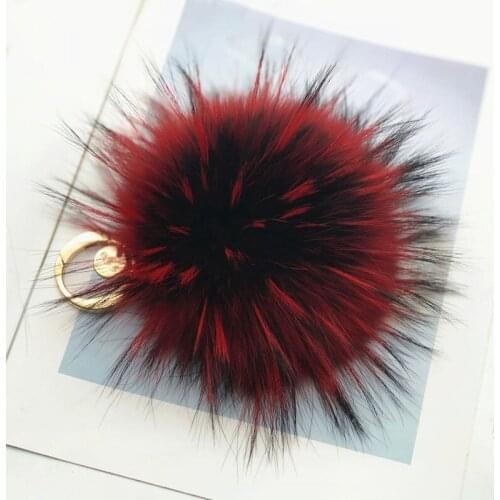 15cm Fluffy Real Fox Fur Pompoms Diy Raccoon Fur Pom Poms Ball Natural Fur Pompon For Scarves Hats Bags Beanies Accessories