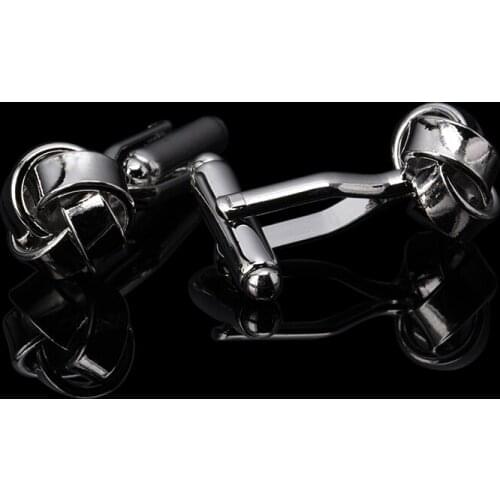 2016 Fashion French Shirt Knot Engraving Men Jewelry Unique Wedding Groom Men Cuff Links Business Silvery Cufflinks For Mens