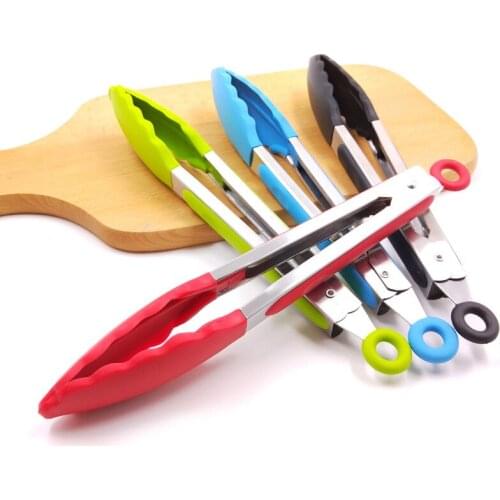 3Pcs/Set Plastic Food Tong 3 In 1 Barbecue BBQ Tongs Anti-slip Salad Buffet Clamp Cake Bread Serving Clamps Kitchen Utensils