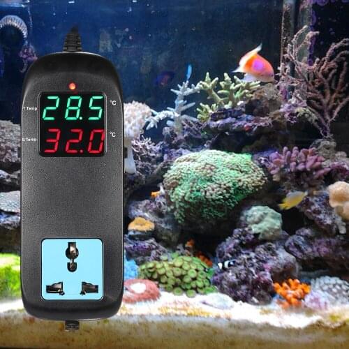 -40〜120℃ 10A Electronic Thermostat LED Digital Display Breeding Temperature Controller Thermocouple Thermostat with Socket