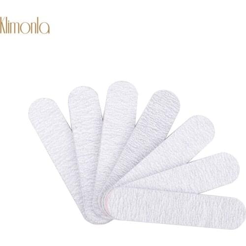 50pcs/lot Professional Double Side 9*2cm Mini Nail Files Gray Sanding Buffer Block Manicure Nail Art Salon Care Tool Accessories