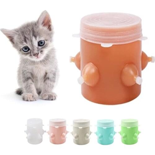 600ML Multi Nipples Puppy Kitten Milk Feeder Doggie Silicone Bubble Milk Bowl Pet Nursing Station for Litter