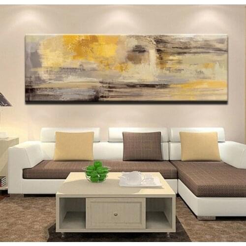 Abstract Golden Yellow Canvas Posters and Prints Wall Art Canvas Paintings Modern Wall Art Pictures for Living Room Home Decor