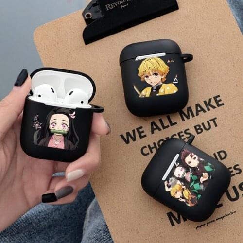 Anime Demon Slayer Cover For Apple AirPods 1 2 Pro Case Earphone Couqe For AirPods 3 1/2 Charging BOX Kimetsu No Yaiba TPU Funda
