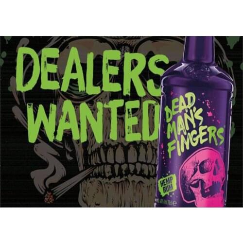 Deadmans Fingers Rum Metal sign plaque Bar pub man cave drink alcohol shed tin