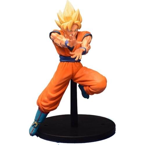 Dragon Ball Son Goku Super Stunt C Award Yellow Clothes Figure Decoration Model Boxed Childrens Toy Birthday Gift