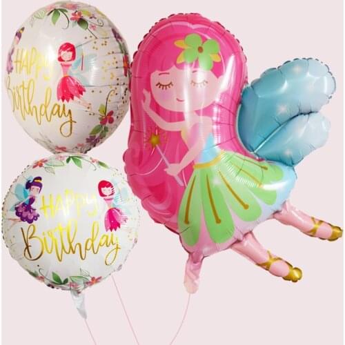 Angel Foil Balloons Birthday Party Decorations Kids Baby Shower Girls Helium Balloon Wedding Decorations Fairy Globos 10pcs/lot