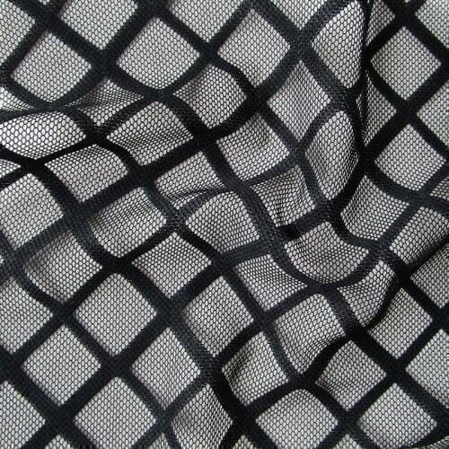 French Big square Openwork Black Mesh Fabric Fashion Sexy Underwear Soft Leggings Apparel White Net Cloth DIY Sewing Cloth Tissu