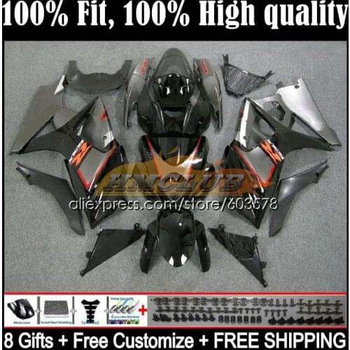 Injection For SUZUKI GSXR1000 GSX R1000 K7 GSX-R1000 13CL.32 GSXR-1000 07 08 GSXR 1000CC 1000 CC 2007 2008 Fairing grey silver