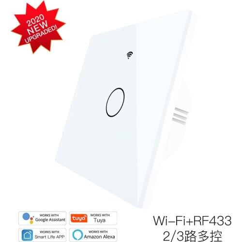 Wifi smart switch mobile phone Bluetooth quick docking switch wifi+RF433 control support Alexa