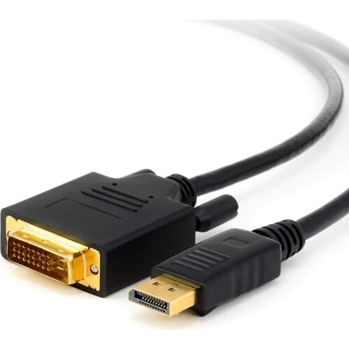 Premium Displayport to DVI cable 3M for HP Dell Lenovo PC laptop(gold-plated connector+copper conductor+foiling+AL braiding)