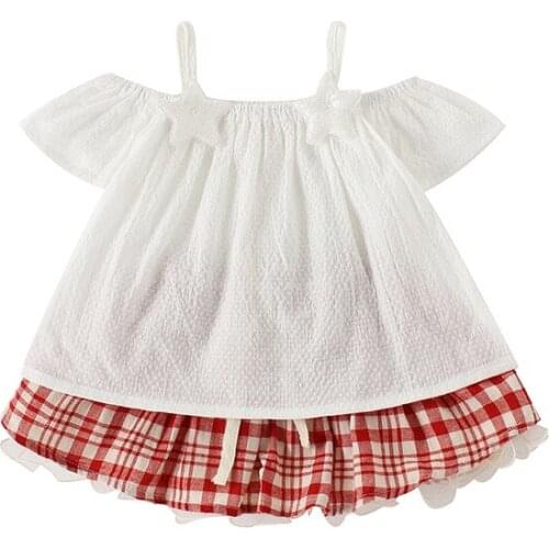 Kids Girls Korean Style Short Sleeve Clothing Set