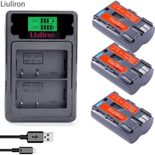 Batterie BP-511A BP 511 511A BP511 BP-511 Battery For Canon 300D 10D 20D 30D 40D 50D PowerShot G1 G2 G3 G5 G6 90 90IS camera
