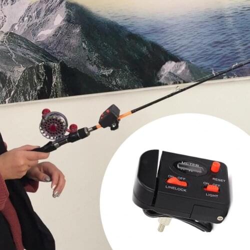 Mechanical Manual Fishing Line Counter Digital Display Large Capacity Strong Bearing Lighted Line Gauge Fishing Length Meter