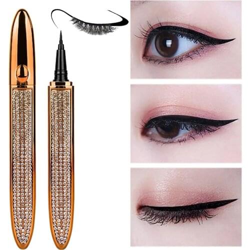 Quick Dry Non-Blooming Liquid Pen Black / Brown Multifunctional Magic Eyeliner 3ML