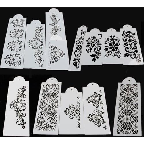 Lace Flower Cake Fondant Cookie Side Baking Stencil Wedding Decorating DIY Tools N58C