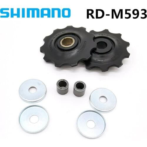 SHIMANO Mountain Bike RD-M593 DYNA-SYS Tension/Guide Pulley Set for RD-M7000-10/M675/M670/M663/M640/M615 Iamok Bicycle Parts