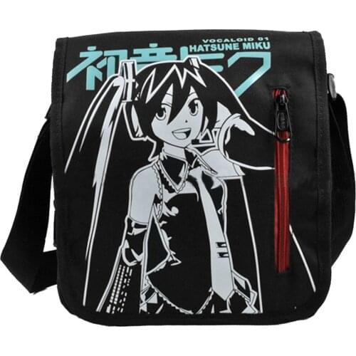 E-Mell Vocaloid Miku Conan Fairy Tail Naruto Akatsuki Red Cloud Single shoulder Nylon bag
