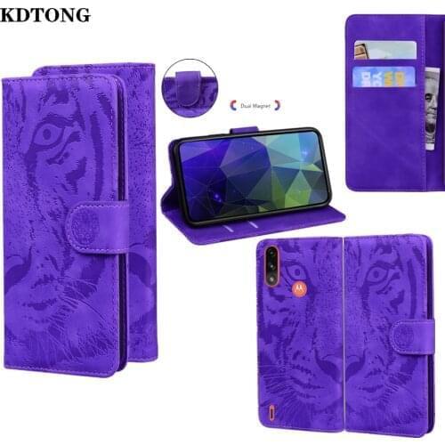 Full Protection Phone Case for Motorola Moto E7 G9 G 5G Power Play Stylus G30 EDGE S Capa Tiger Embossing Multi Function Cover