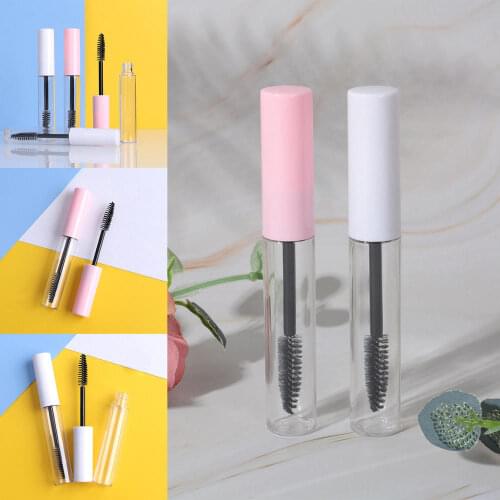 5 Pieces 10ml Empty Mascara Tube Wand Eyelash Cream Container Bottle Sample Vials With Rubber Inserts Make Up Tools