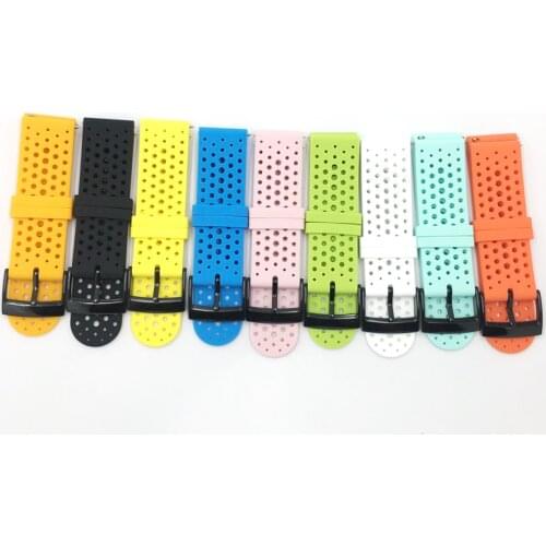 24MM Watch Band For Suunto 9 / 9 Brao / D5 / Spartan Sport HR Baro Silicone Bracelet Quick Release Strap Rubber Smart Watchband