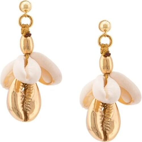 Women Shell Drop Pendientes Earrings creative design Stylish Accessories Bohemian Statement Hoop Earrings Jewelry For Girl