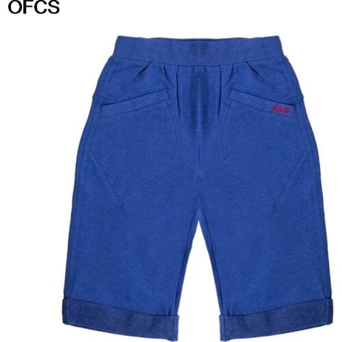 Boys Shorts Kids Shorts Cotton Casual Shorts Pants Kids Summer Beach Loose Pants Pocket Knitted Shorts For Boys Children Clothes