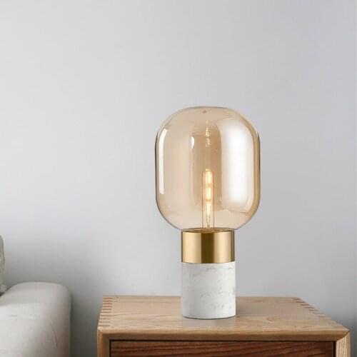 Nordic glass ball led wood candeeiro de mesa lampara de mesa mesa de luz living room for bedroom table lamp bedside lamp