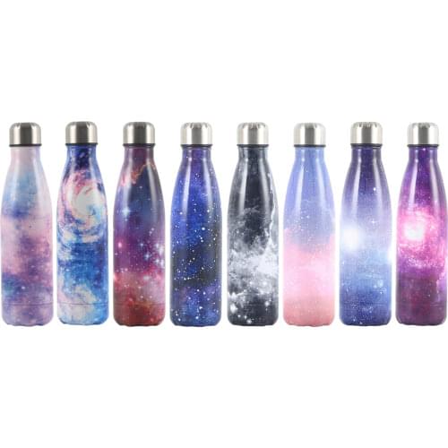 500ml Double Wall Insulated Vacuum Flask The Milky Way Stainless Steel Water Bottle For Girls Thermos Sport Coffee Tumbler