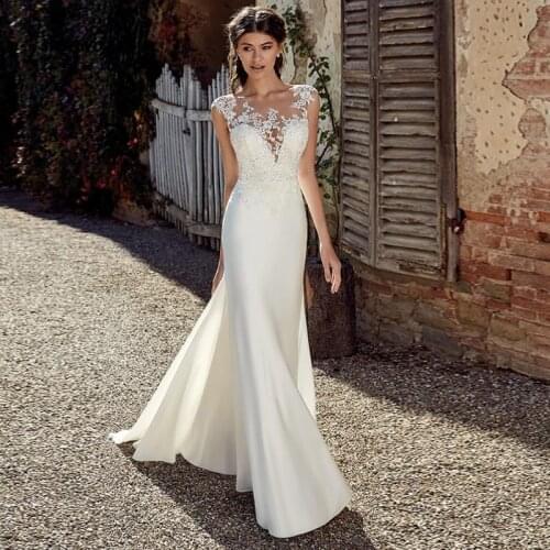 Modest Beach Mermaid Wedding Dresses 2020 for Women Princesa Lace Bridal Vestido De Novia Robe Mariage Online Shop Undefined