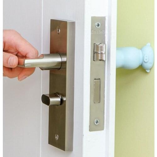 1 PCS Cotton Shape Quakeproof Safety Supplies Anti Collision Home Accessories Door Handle Protect Cover Silicone Doorknob Pad