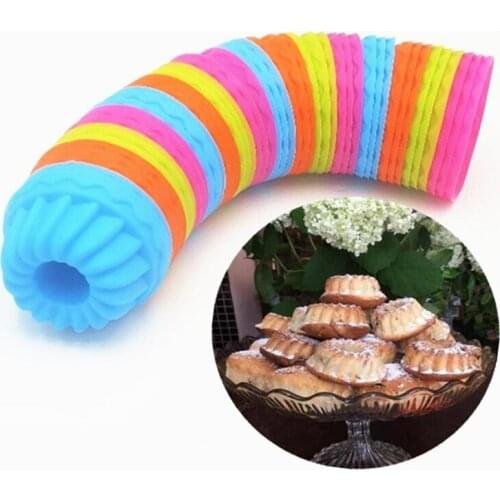 12pcs small threaded silicone liner cupcake paper cup 3D cake cup muffin box cake mold small cake box cup holder decoration tool