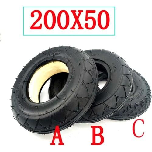 3 types 8" 200x50 tire include solid/foam filled and tube and tyre include For Electic Scooter Motorcycle ATV Moped Parts