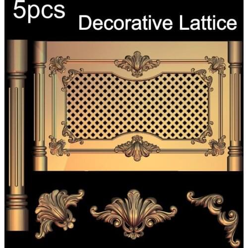 5pcs Decorative Lattice 3D Model STL relief for cnc STL format Decor 3D STL furniture decoration
