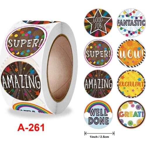 500 Pcs Round Cartoon Reward Stickers Cute Star Rainbow Clouds Sticker for Handmade Gift Decor Labels Kids Reward Stickers