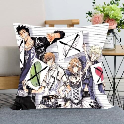 Tsubasa RESERVoir CHRoNiCLE Pillow Cover Bedroom Home Decorative Pillowcase Square Zipper Pillow Cases Satin Soft No Fade