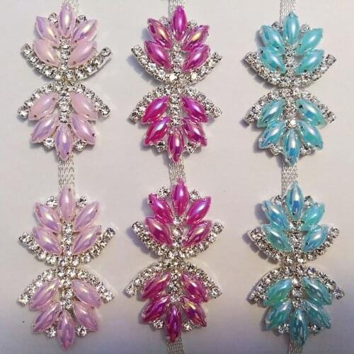 Free Shipping 1yard 23 Colors Rhinestone Chain Trim Applique DIY Accessories LSRT095-1