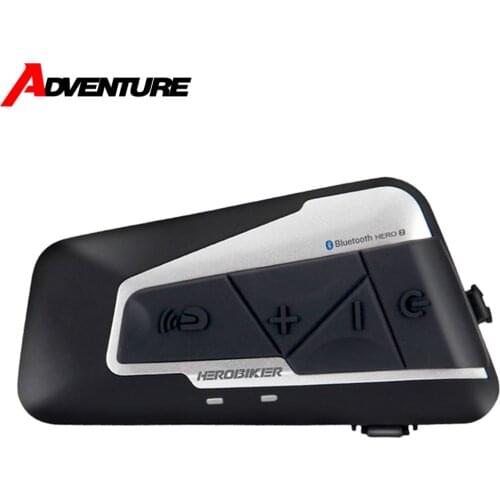 HEROBIKER Motorcycle Bluetooth Helmet Intercom Moto Headsets Waterproof Wireless Walkie Talkie Moto Stereo Interphone 1200M