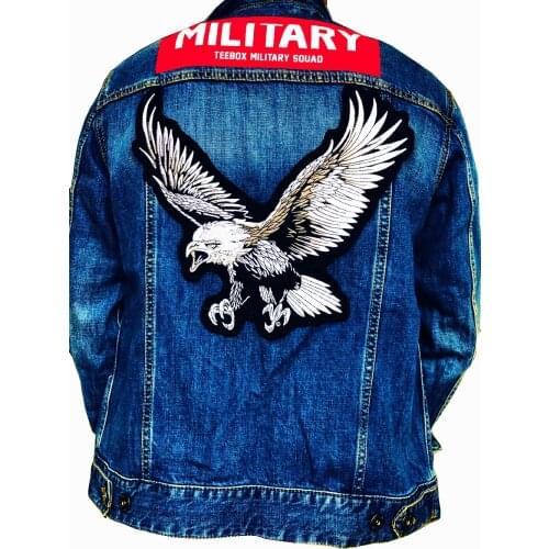 Big eagle Embroidery lace applique paillette fabric sweater clothes patch sequined stickers t-shirt diy decoration