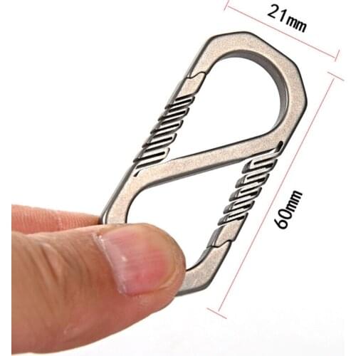 Titanium Alloy Keychain Car Key Holder Outdoor Carabiner Spring Snap Hook Clip Dropshipping